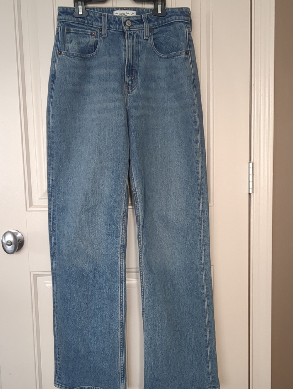 Abercrombie & Fitch Light Blue High Rise Relaxed Jeans